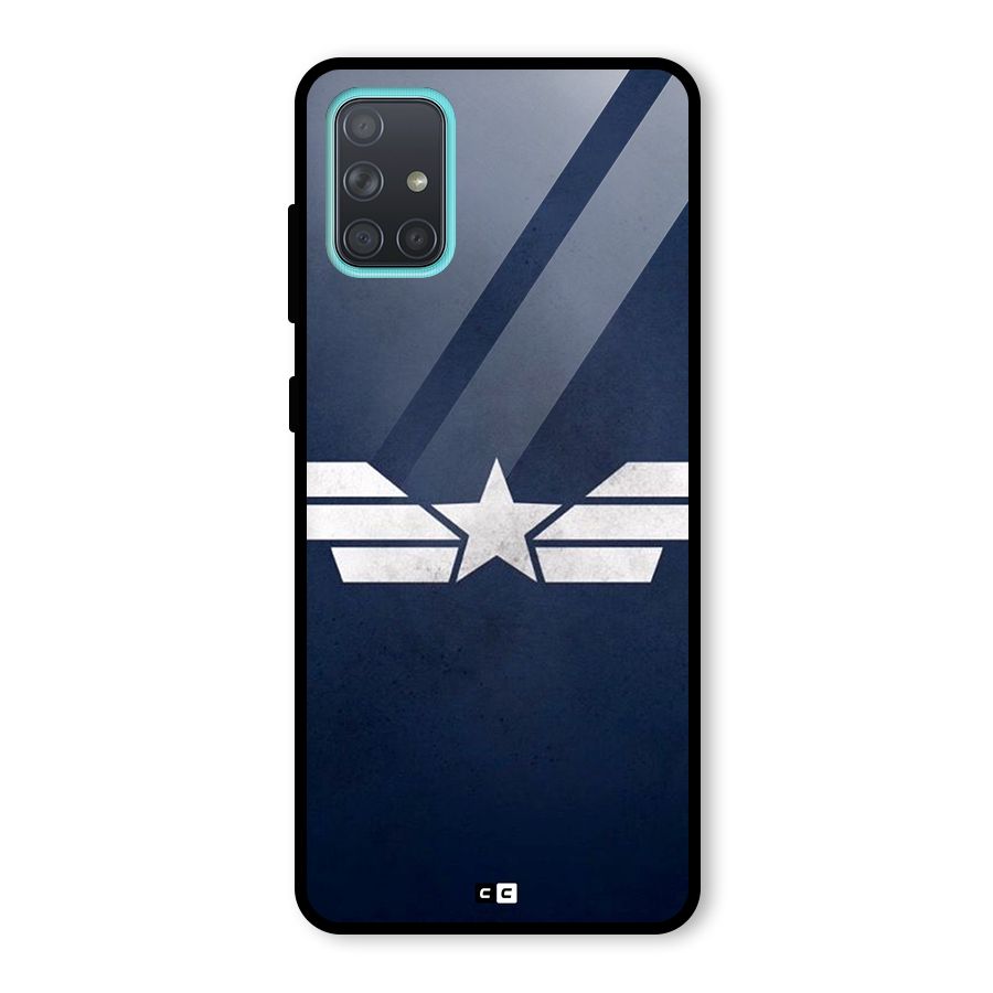 American Shield Glass Back Case for Galaxy A71