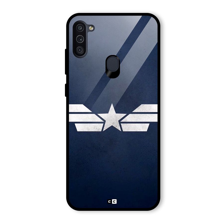 American Shield Glass Back Case for Galaxy M11