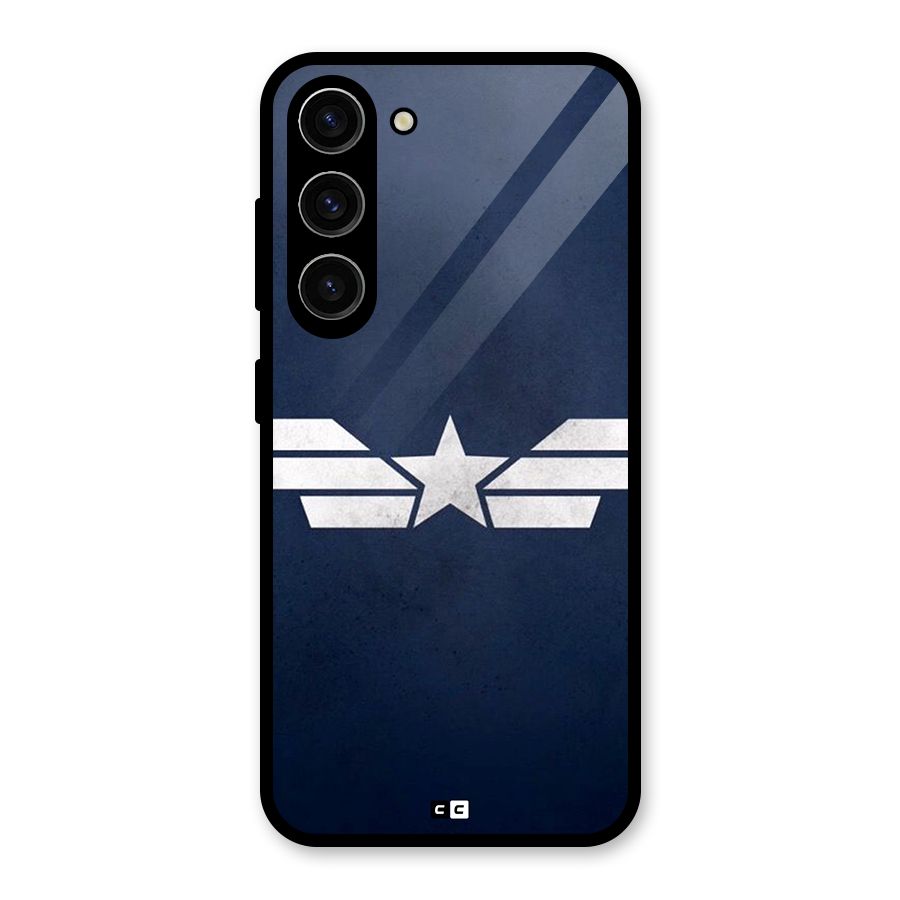 American Shield Glass Back Case for Galaxy S23