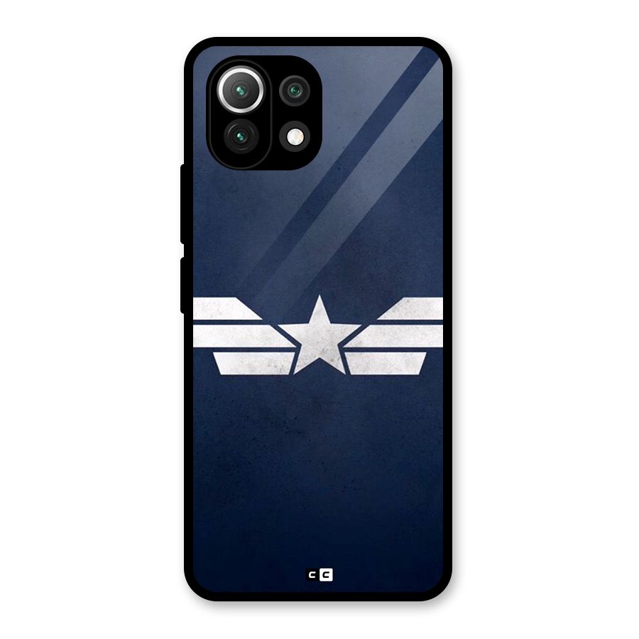 American Shield Glass Back Case for Mi 11 Lite NE 5G