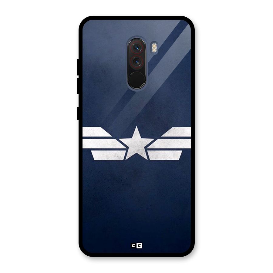 American Shield Glass Back Case for Poco F1