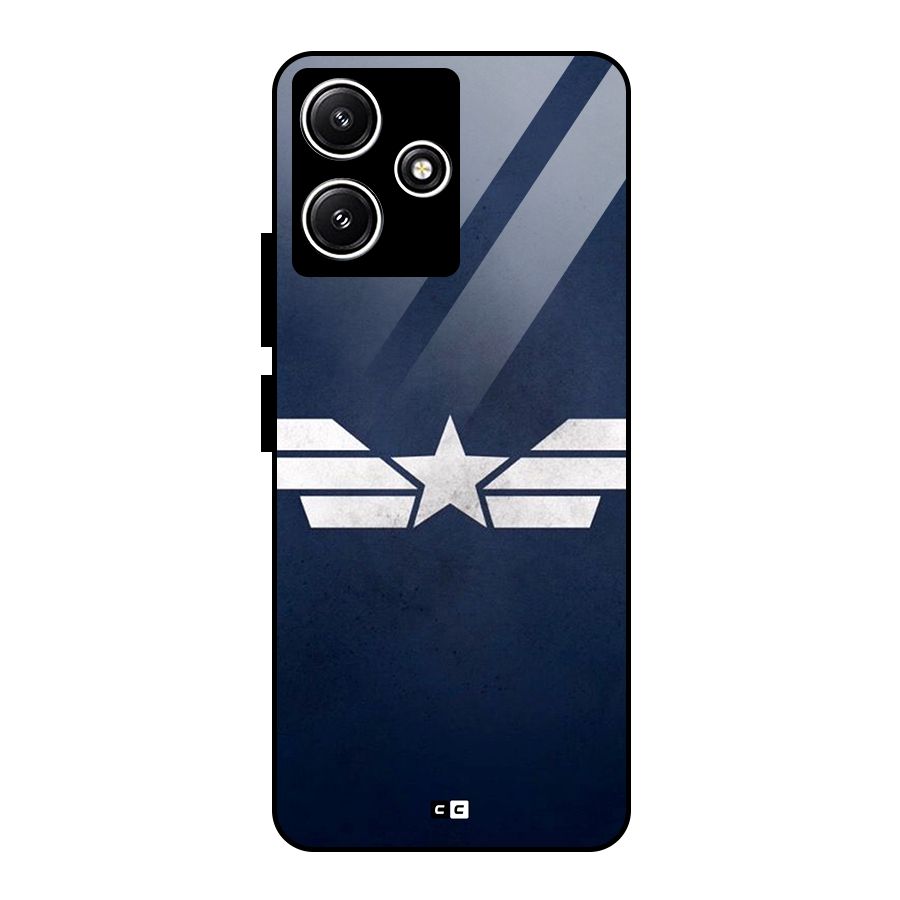 American Shield Glass Back Case for Poco M6 Pro