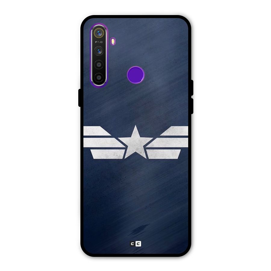 American Shield Glass Back Case for Realme 5s