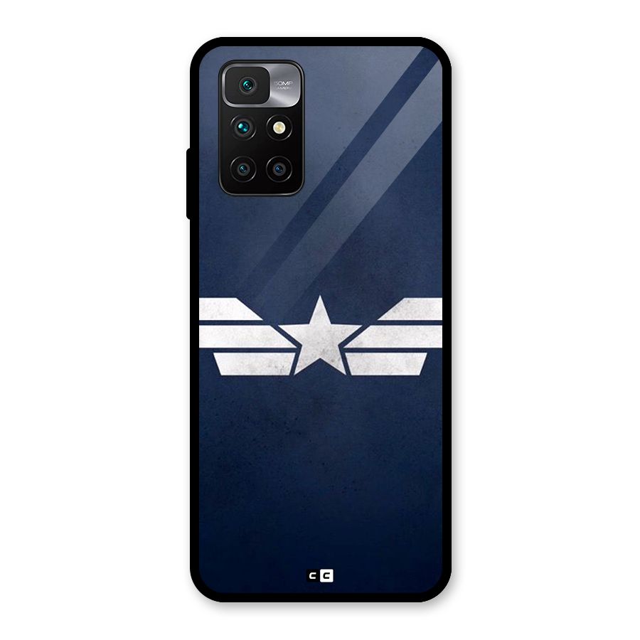 American Shield Glass Back Case for Redmi 10 Prime