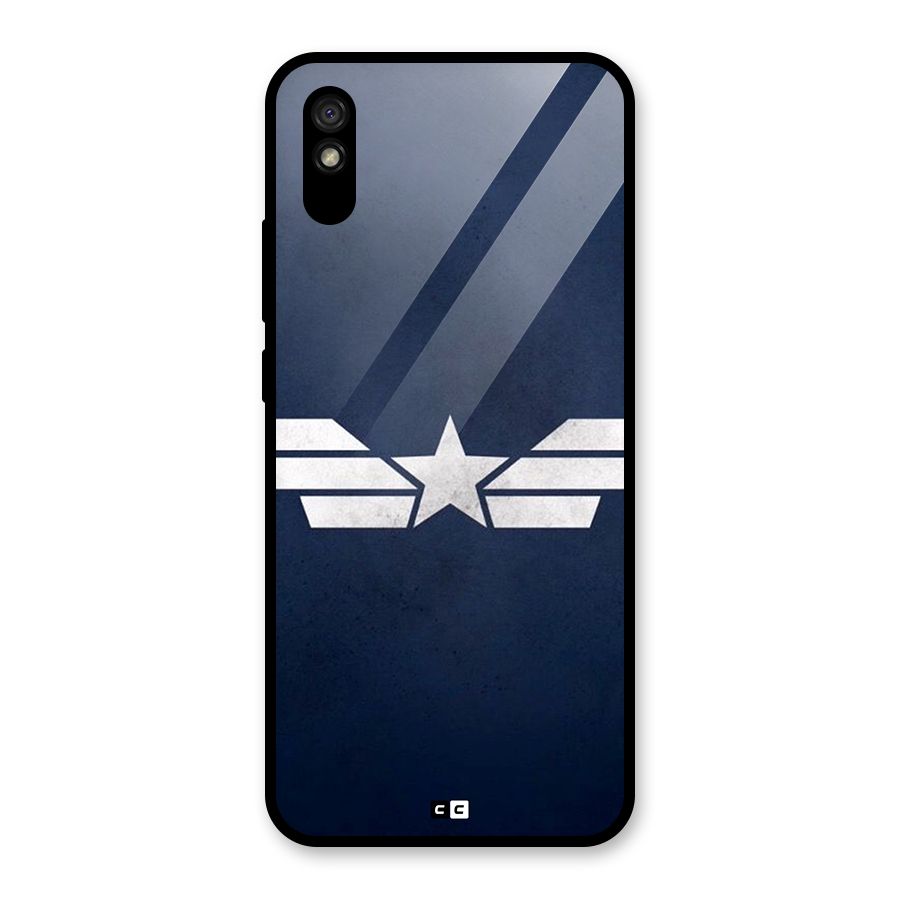 American Shield Glass Back Case for Redmi 9A
