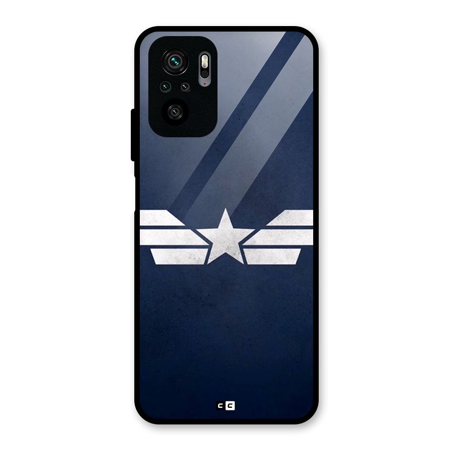 American Shield Glass Back Case for Redmi Note 10S