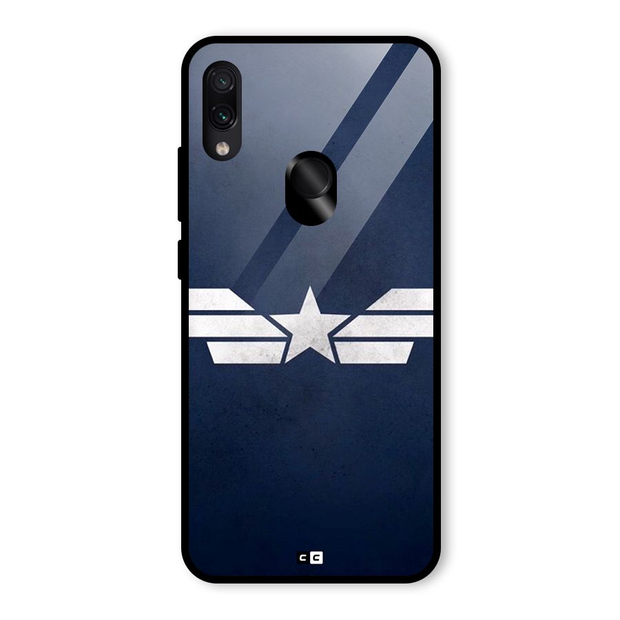American Shield Glass Back Case for Redmi Note 7S