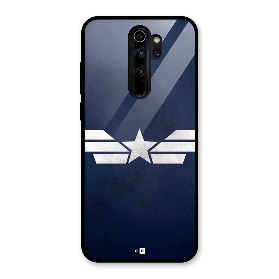 American Shield Glass Back Case for Redmi Note 8 Pro