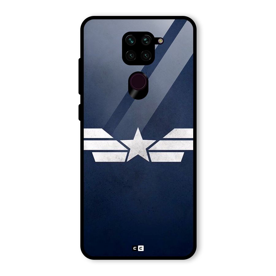 American Shield Glass Back Case for Redmi Note 9