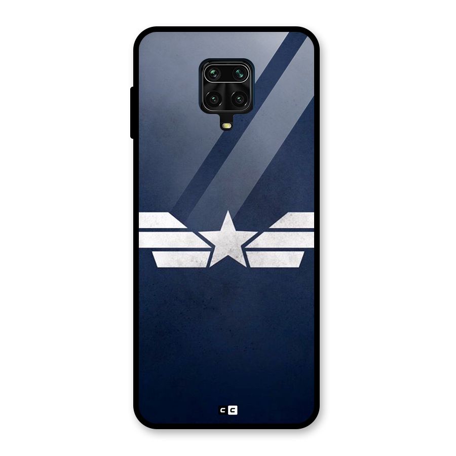 American Shield Glass Back Case for Redmi Note 9 Pro