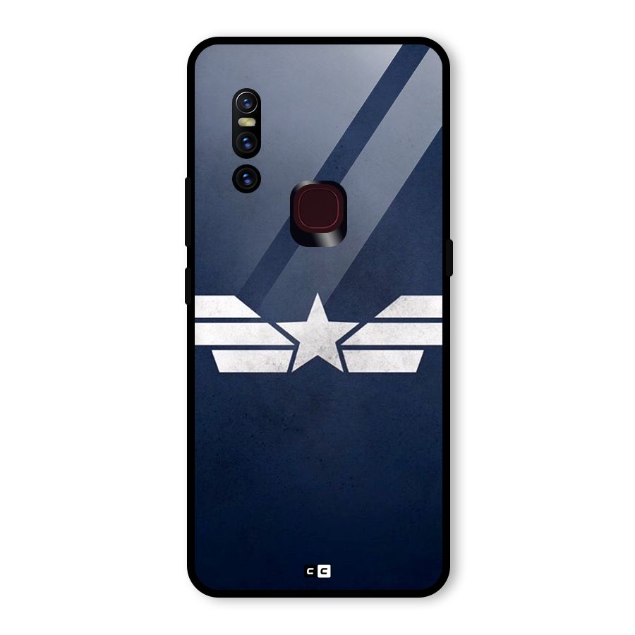 American Shield Glass Back Case for Vivo V15
