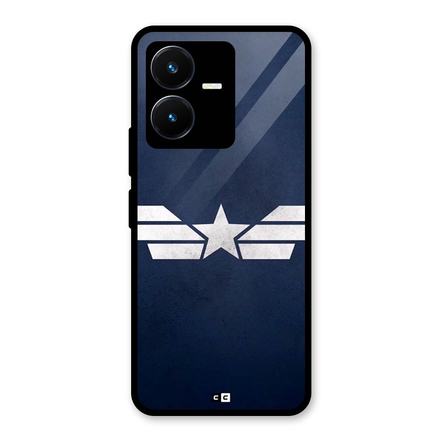 American Shield Glass Back Case for Vivo Y22s