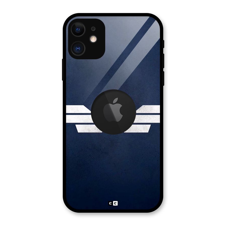 American Shield Glass Back Case for iPhone 11 Logo Cut