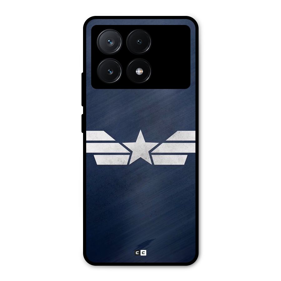 American Shield Metal Back Case for Poco X6 Pro