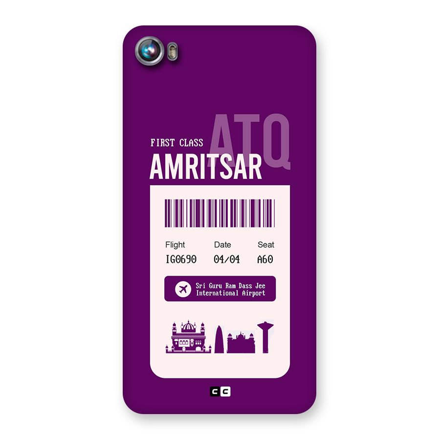 Amritsar Boarding Pass Back Case for Canvas Fire 4 (A107)