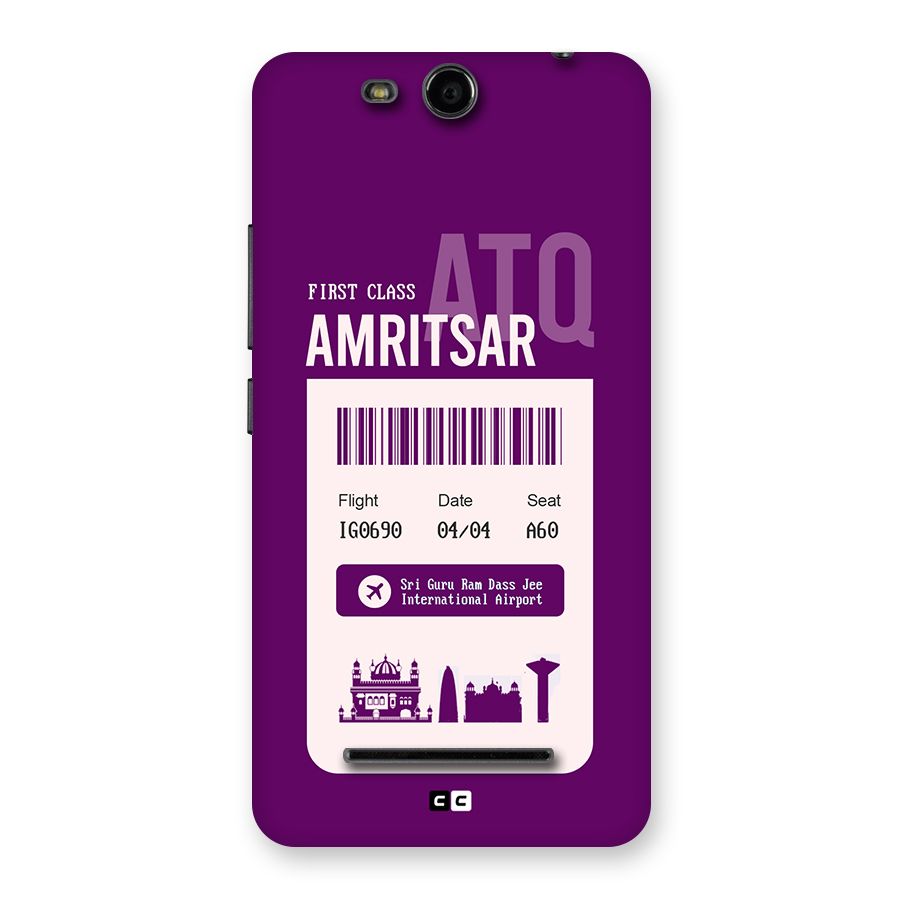 Amritsar Boarding Pass Back Case for Canvas Juice 3 Q392