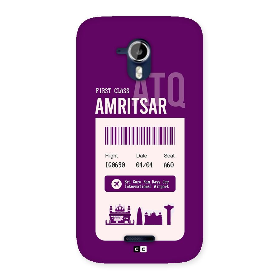 Amritsar Boarding Pass Back Case for Canvas Magnus A117
