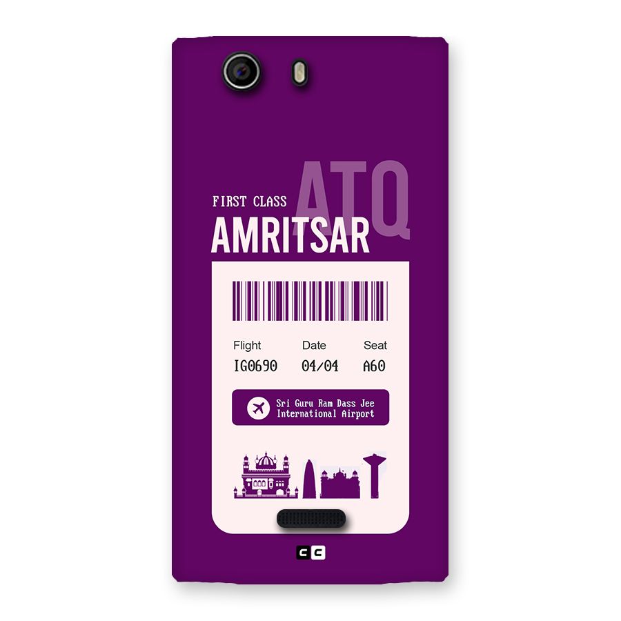 Amritsar Boarding Pass Back Case for Canvas Nitro 2 E311