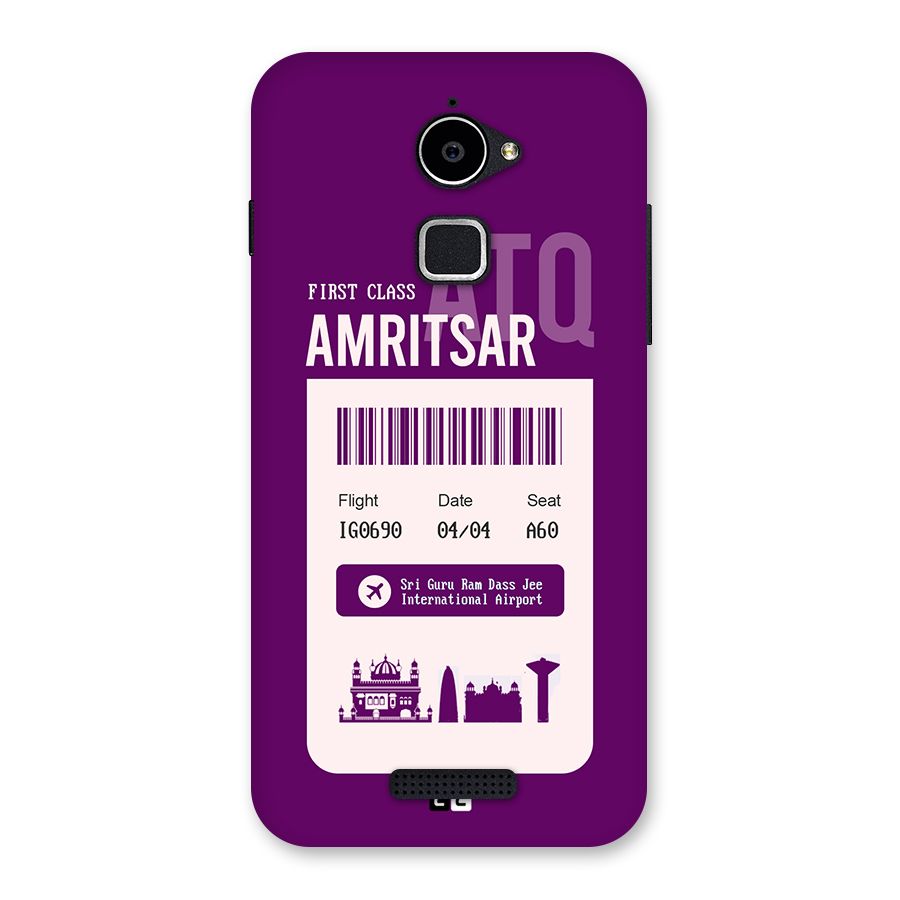 Amritsar Boarding Pass Back Case for Coolpad Note 3 Lite