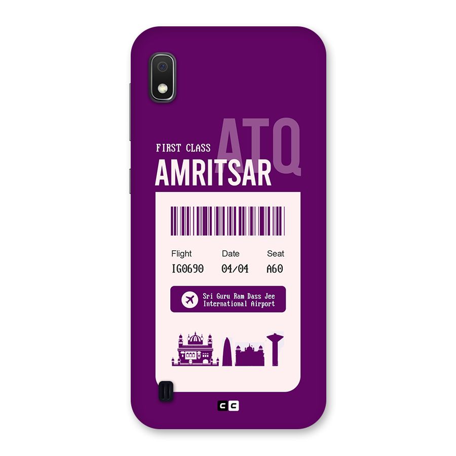 Amritsar Boarding Pass Back Case for Galaxy A10