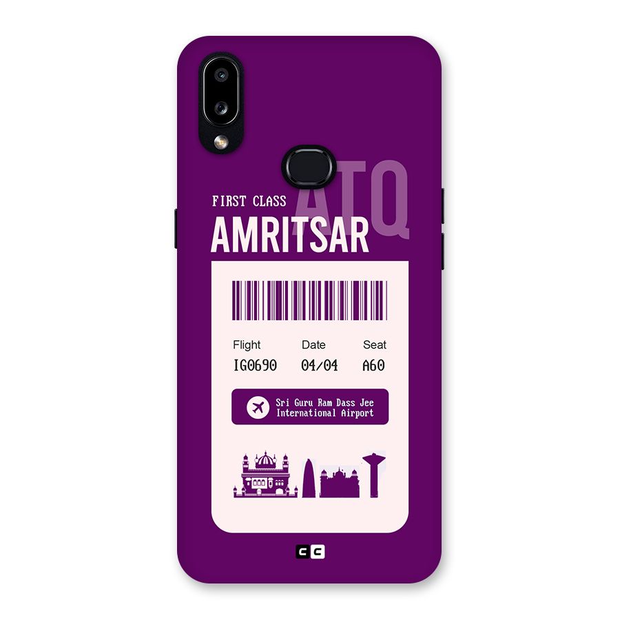 Amritsar Boarding Pass Back Case for Galaxy A10s