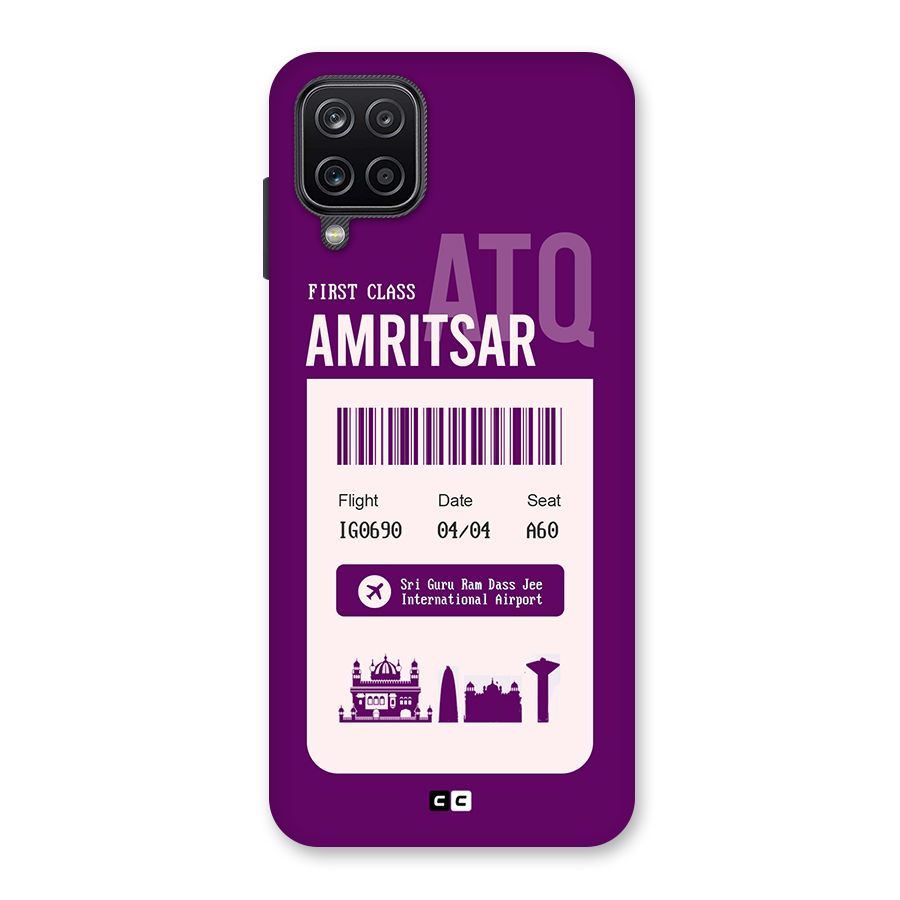 Amritsar Boarding Pass Back Case for Galaxy A12