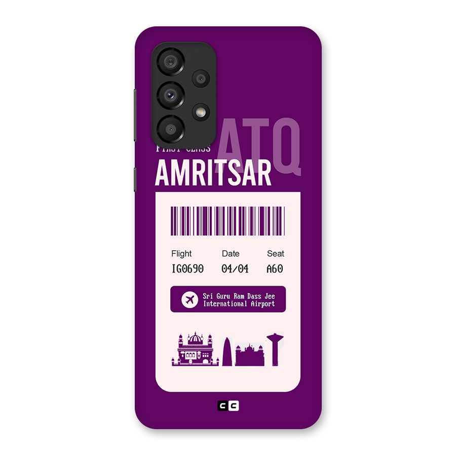 Amritsar Boarding Pass Back Case for Galaxy A33 5G