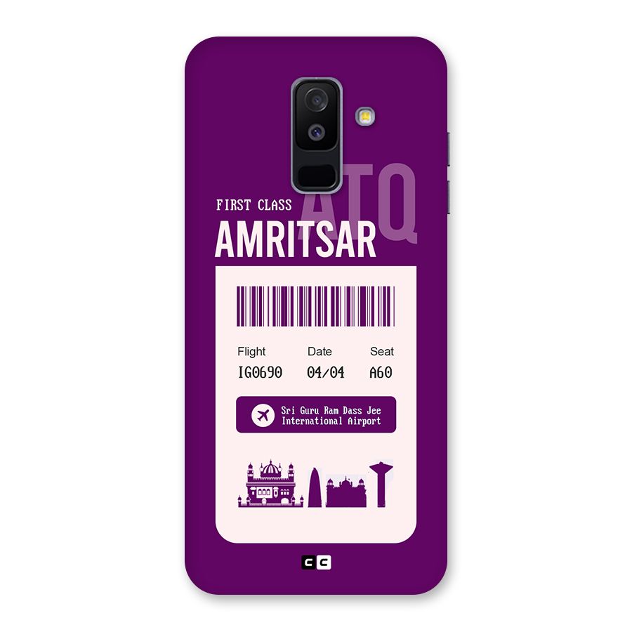 Amritsar Boarding Pass Back Case for Galaxy A6 Plus