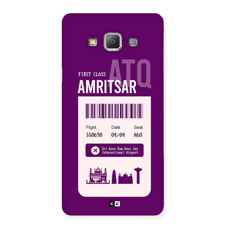 Amritsar Boarding Pass Back Case for Galaxy A7