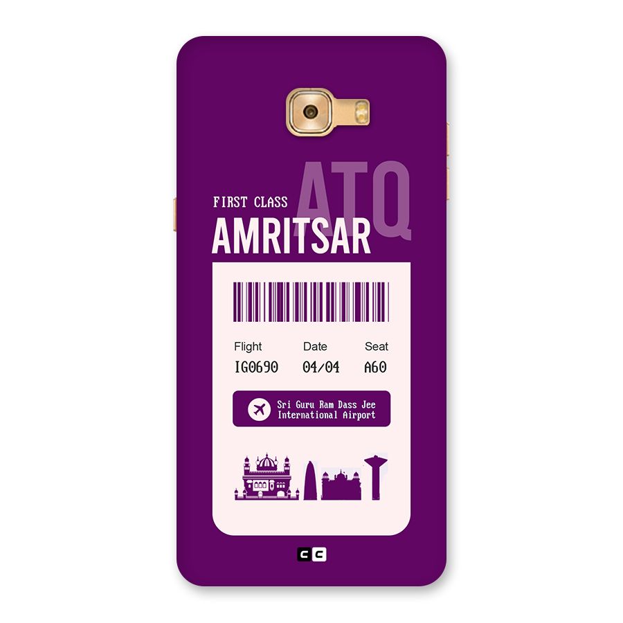 Amritsar Boarding Pass Back Case for Galaxy C9 Pro