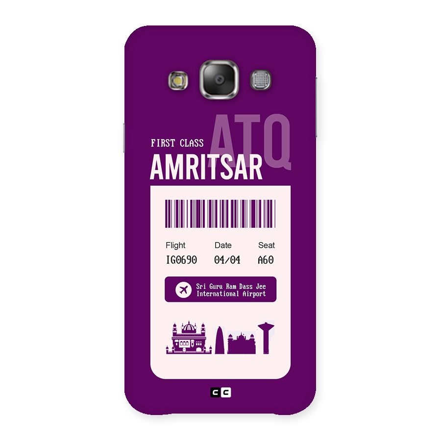 Amritsar Boarding Pass Back Case for Galaxy E7