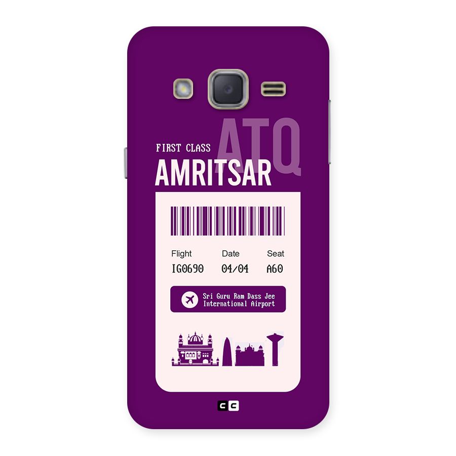 Amritsar Boarding Pass Back Case for Galaxy J2