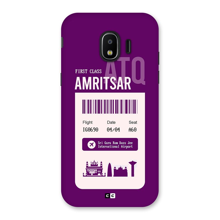 Amritsar Boarding Pass Back Case for Galaxy J2 Pro 2018