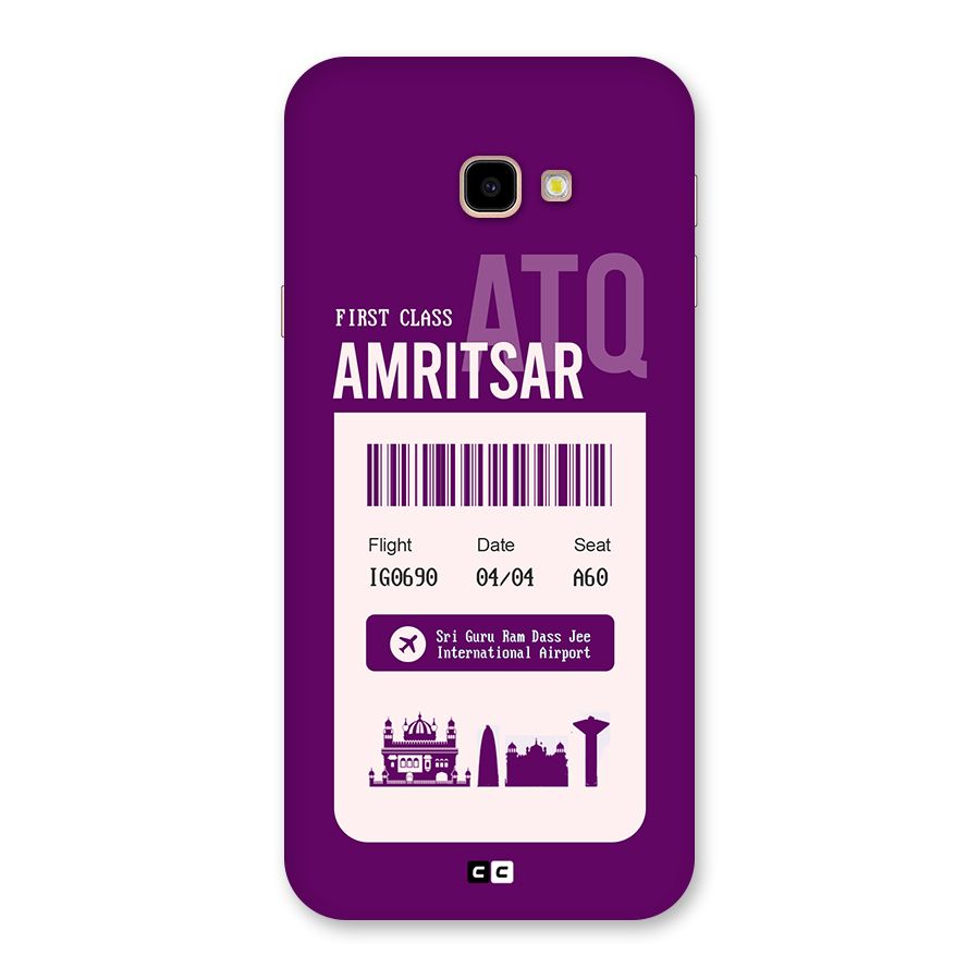 Amritsar Boarding Pass Back Case for Galaxy J4 Plus