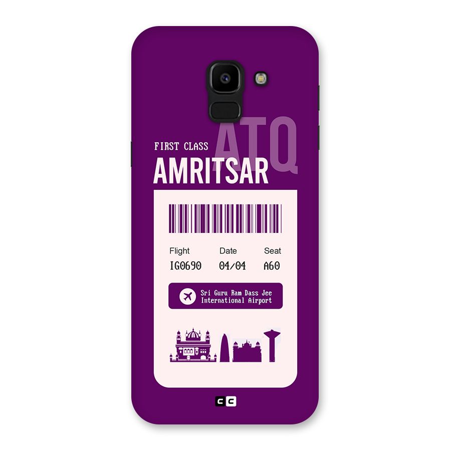 Amritsar Boarding Pass Back Case for Galaxy J6
