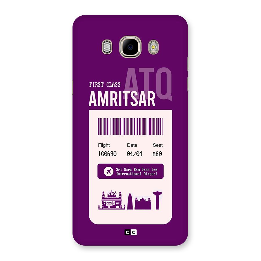 Amritsar Boarding Pass Back Case for Galaxy J7 2016