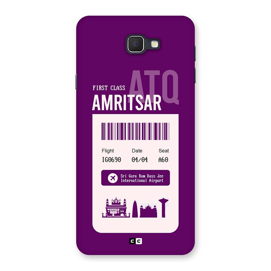 Amritsar Boarding Pass Back Case for Galaxy J7 Prime
