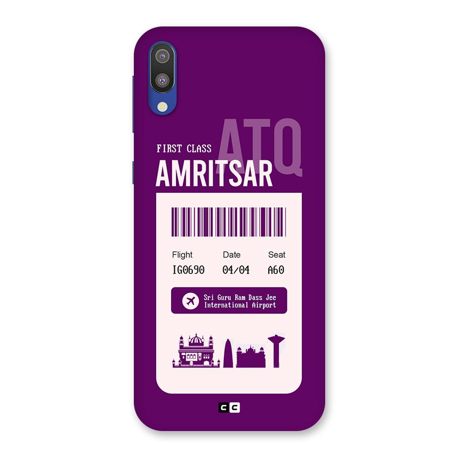 Amritsar Boarding Pass Back Case for Galaxy M10