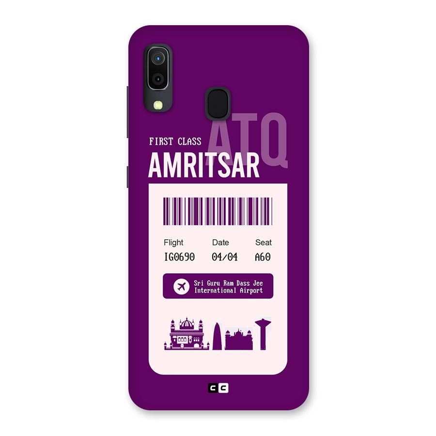 Amritsar Boarding Pass Back Case for Galaxy M10s