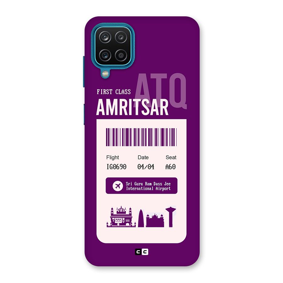 Amritsar Boarding Pass Back Case for Galaxy M12