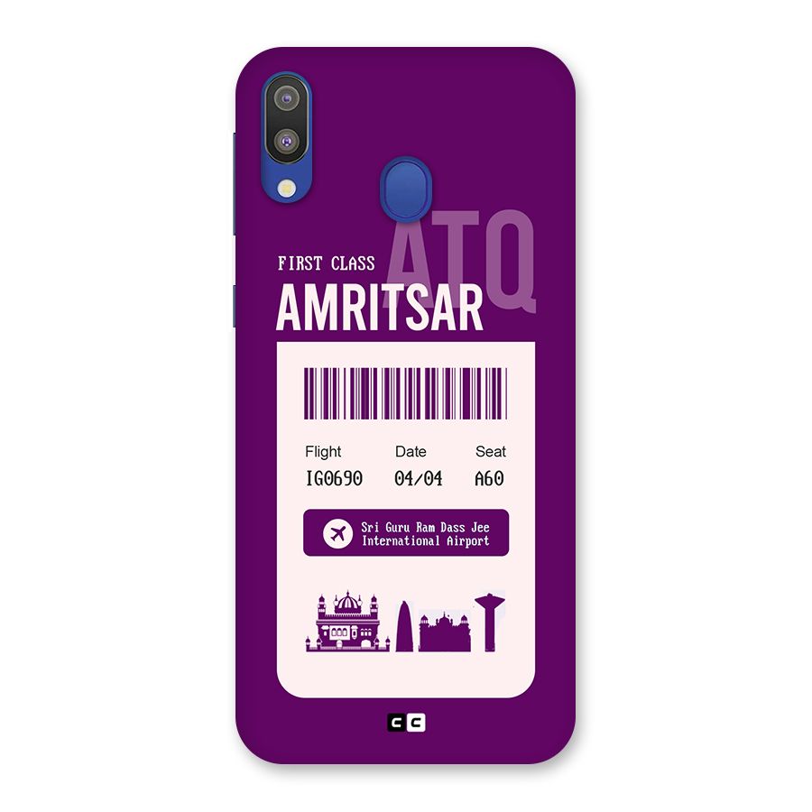 Amritsar Boarding Pass Back Case for Galaxy M20