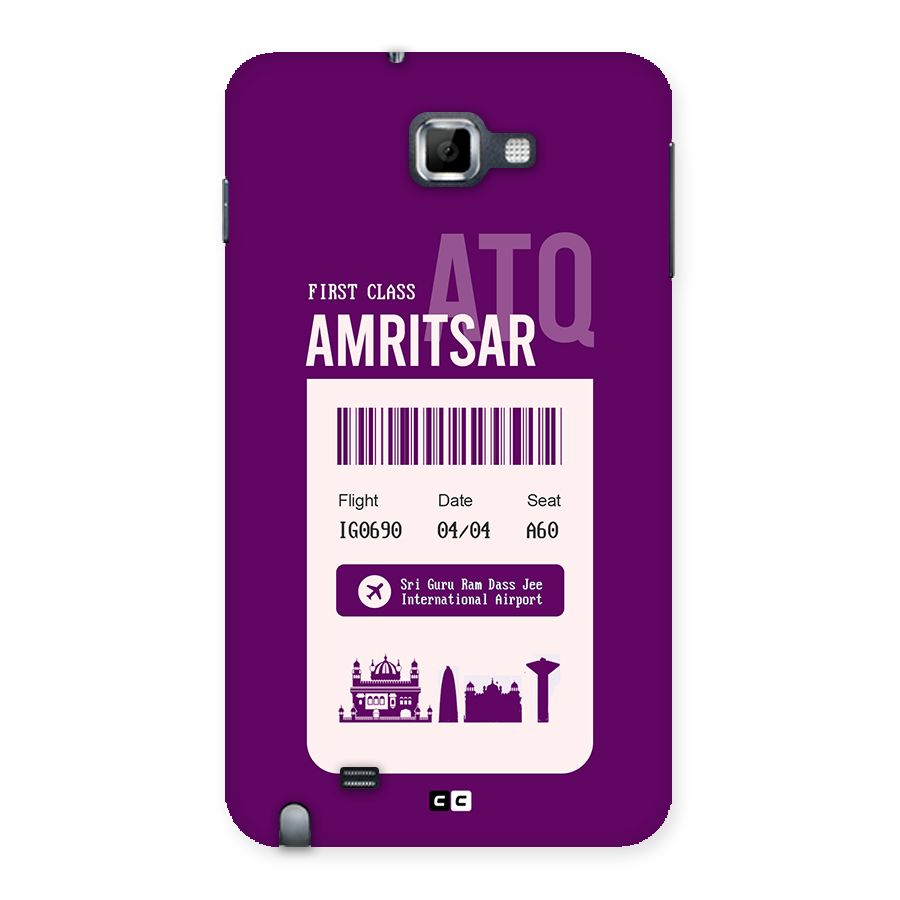 Amritsar Boarding Pass Back Case for Galaxy Note