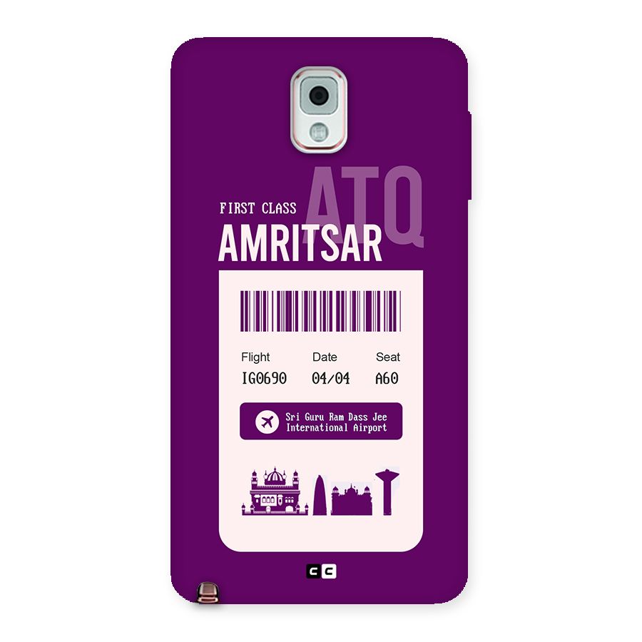 Amritsar Boarding Pass Back Case for Galaxy Note 3