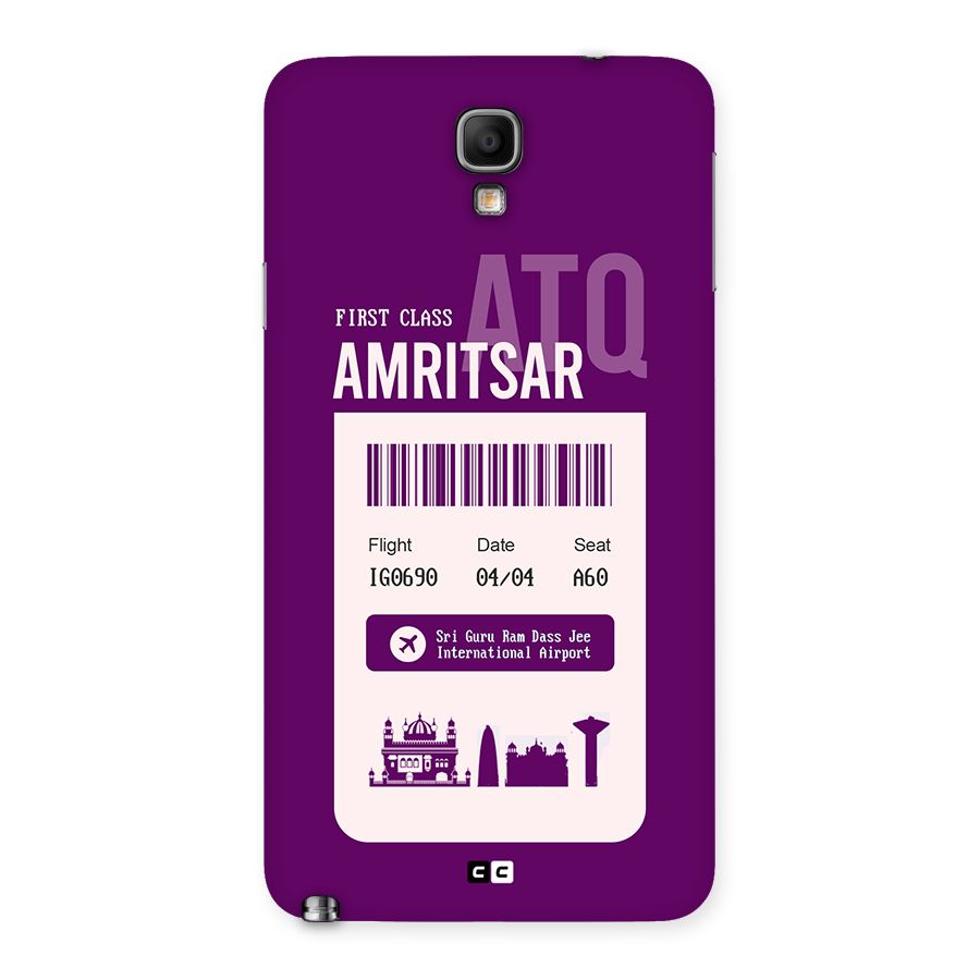 Amritsar Boarding Pass Back Case for Galaxy Note 3 Neo