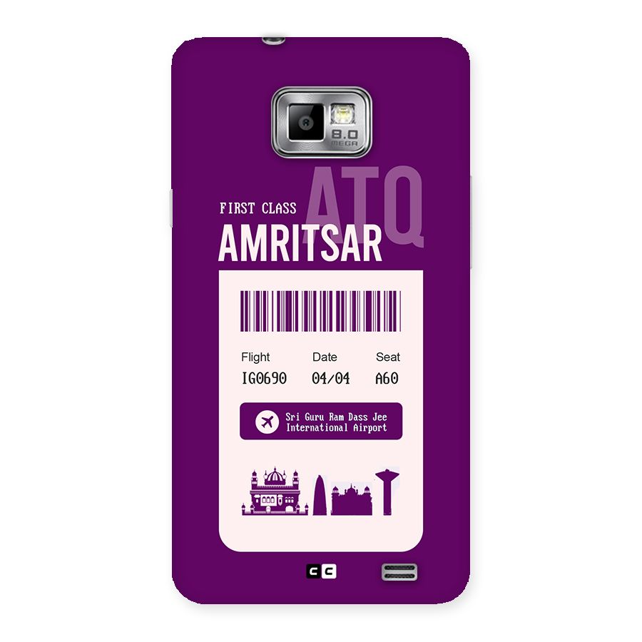 Amritsar Boarding Pass Back Case for Galaxy S2