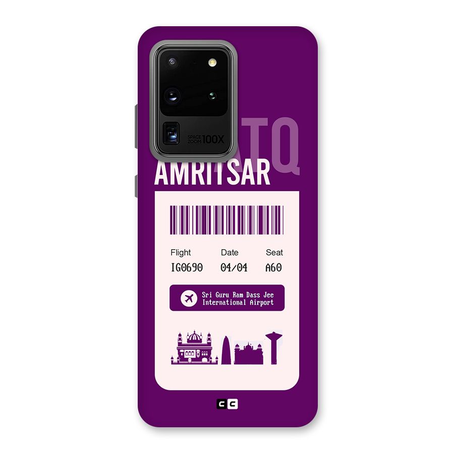 Amritsar Boarding Pass Back Case for Galaxy S20 Ultra