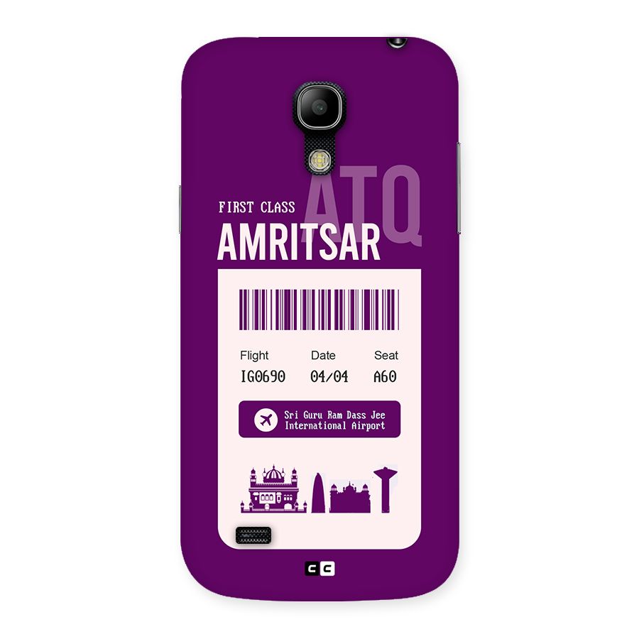 Amritsar Boarding Pass Back Case for Galaxy S4 Mini