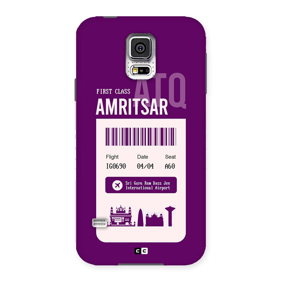 Amritsar Boarding Pass Back Case for Galaxy S5