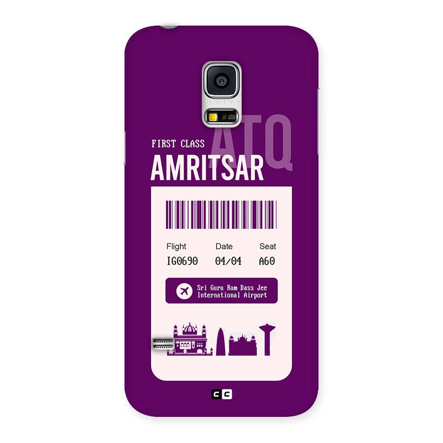 Amritsar Boarding Pass Back Case for Galaxy S5 Mini