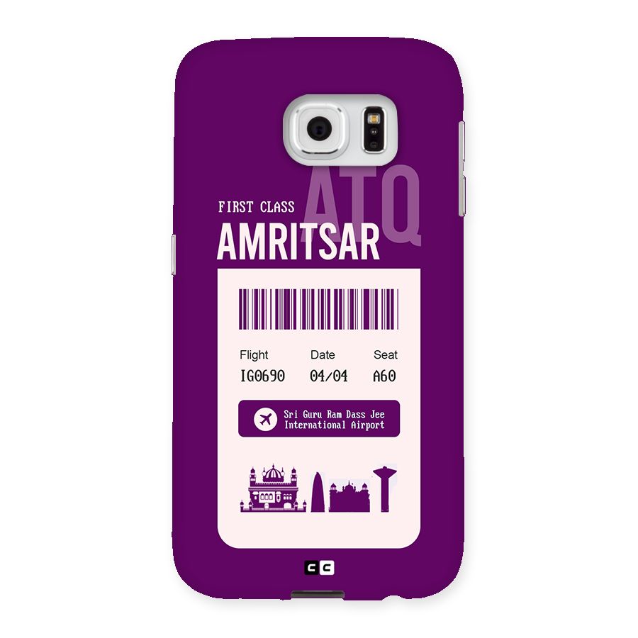 Amritsar Boarding Pass Back Case for Galaxy S6